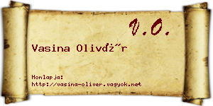 Vasina Olivér névjegykártya